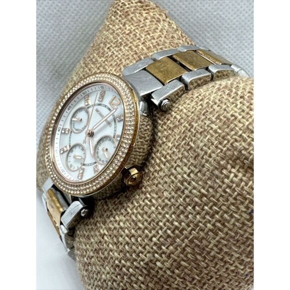 Michael Kors Mini Parker MK6306 Women's Two-tone Analog Dial Quartz Watch JNA791 - Picture 2 of 11